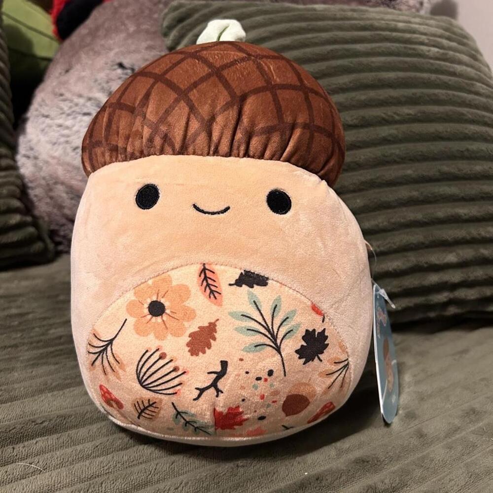Squishmallow Mac the Acorn, Harvest Squad, Floral Belly, Fall Autumn Plush toy,